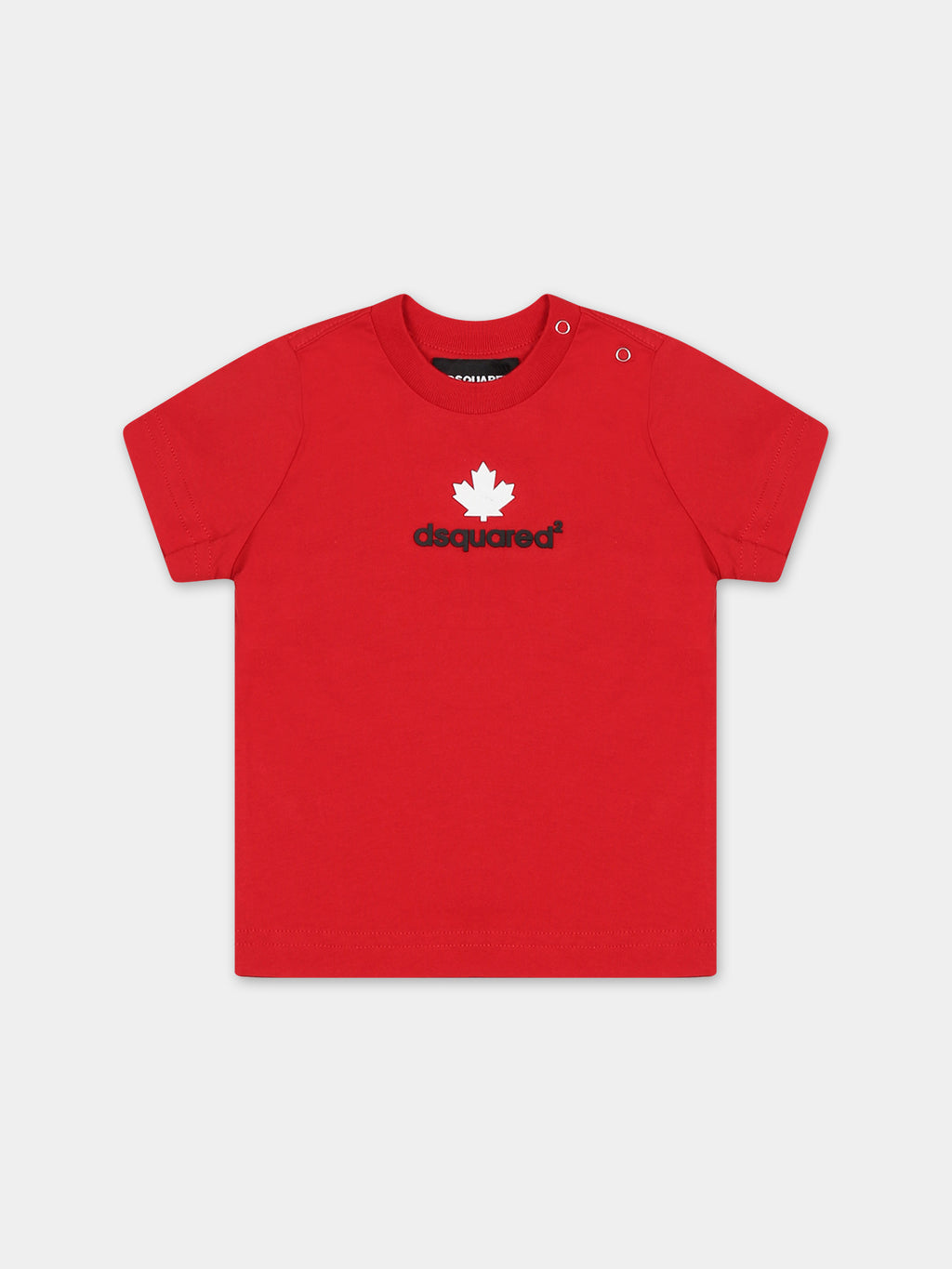 Red t-shirt for baby kids with logo